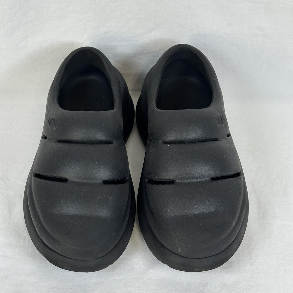 UGG Clog Shoes Kids Size 5 Black Foam Platform Slip On Rubber Mule Comfort